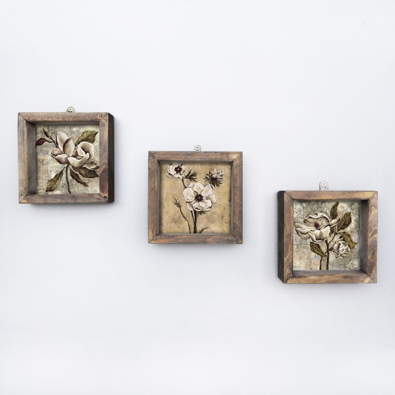 Casa si Gradina - Decoratiuni - Tablouri - Set tablouri decorative, Wallxpert, mdf, multicolor, 15x15 cm, 3 piese, 836EVL4620 - Infinity.ro