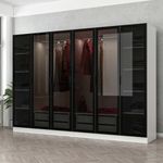 Casa si Gradina - Mobilier - Dulapuri si sifoniere - Sifoniere - Sifonier, Hanah Home, pal melaminat, alb negru, 270x52x210 cm, 506MNR2735 - Infinity.ro
