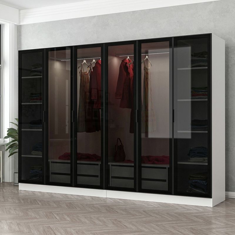 Casa si Gradina - Mobilier - Dulapuri si sifoniere - Sifoniere - Sifonier, Hanah Home, pal melaminat, alb negru, 270x52x210 cm, 506MNR2735 - Infinity.ro