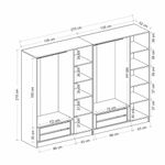 Casa si Gradina - Mobilier - Dulapuri si sifoniere - Sifoniere - Sifonier, Hanah Home, pal melaminat, alb negru, 270x52x210 cm, 506MNR2735 - Infinity.ro