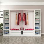 Casa si Gradina - Mobilier - Dulapuri si sifoniere - Sifoniere - Sifonier, Hanah Home, pal melaminat, alb negru, 270x52x210 cm, 506MNR2735 - Infinity.ro
