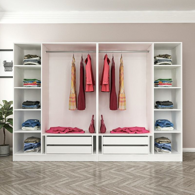 Casa si Gradina - Mobilier - Dulapuri si sifoniere - Sifoniere - Sifonier, Hanah Home, pal melaminat, alb negru, 270x52x210 cm, 506MNR2735 - Infinity.ro