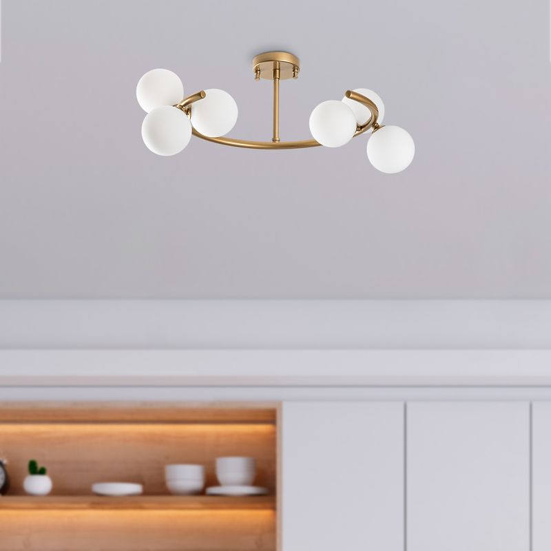 Casa si Gradina - Corpuri si surse de iluminat - Lustre si pendule - Candelabru, Opviq, metal, auriu, 55x50x30 cm - Infinity.ro