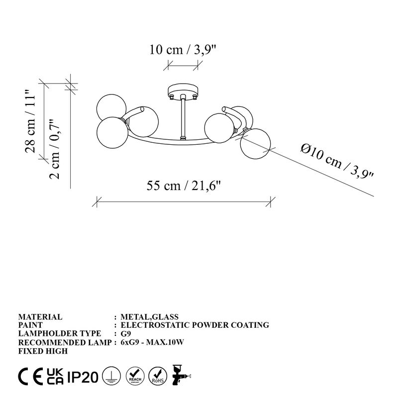 Casa si Gradina - Corpuri si surse de iluminat - Lustre si pendule - Candelabru, Opviq, metal, auriu, 55x50x30 cm - Infinity.ro