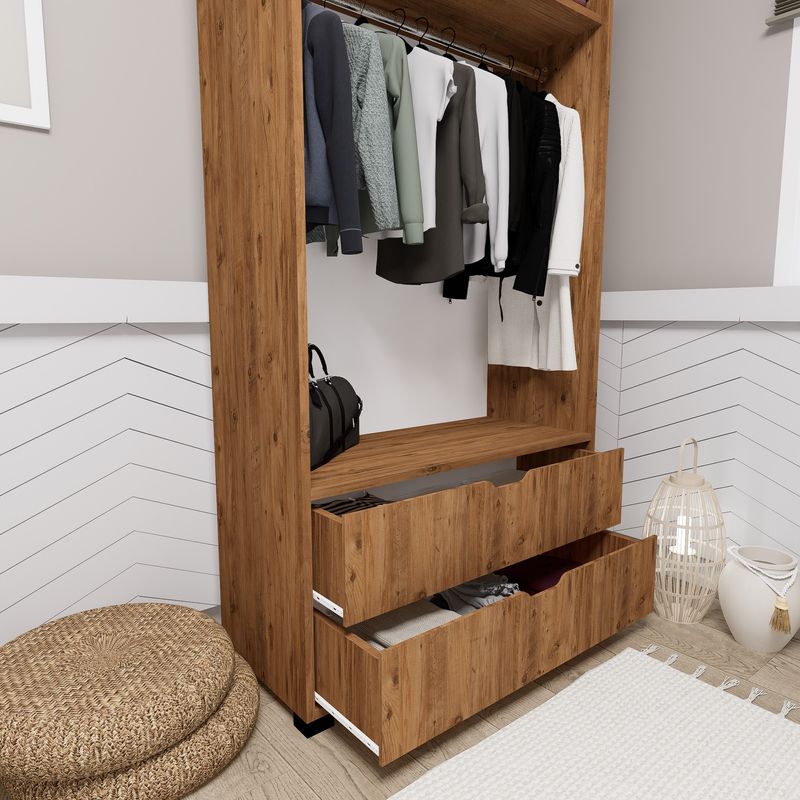 Casa si Gradina - Mobilier - Dulapuri si sifoniere - Dulapuri - Dulap, Hanah Home, pal melaminat, pin atlantic, 90x45x183 cm - Infinity.ro