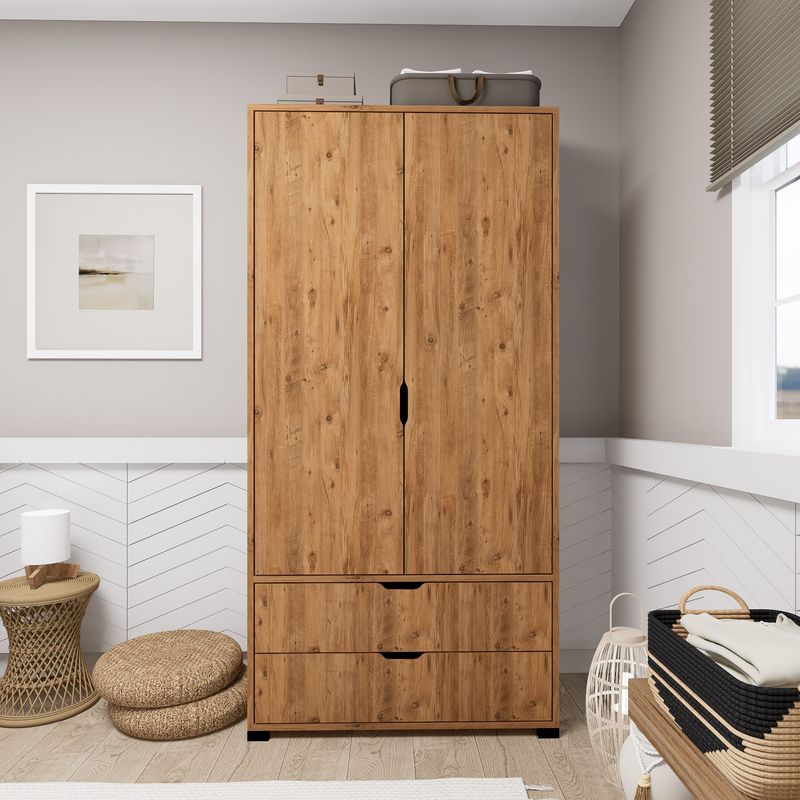 Casa si Gradina - Mobilier - Dulapuri si sifoniere - Dulapuri - Dulap, Hanah Home, pal melaminat, pin atlantic, 90x45x183 cm - Infinity.ro
