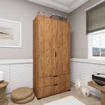 Casa si Gradina - Mobilier - Dulapuri si sifoniere - Dulapuri - Dulap, Hanah Home, pal melaminat, pin atlantic, 90x45x183 cm - Infinity.ro