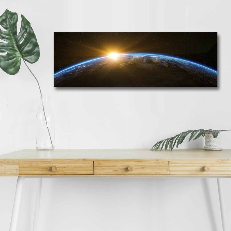 Casa si Gradina - Decoratiuni - Tablouri - Tablou canvas decorativ cu led, Wallxpert, piele de caprioara, multicolor, 30x90 cm, 254LED4318 - Infinity.ro