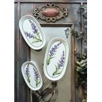 Casa si Gradina - Bucatarie si vesela - Vesela si tacamuri - Platouri de bucatarie - Set platouri, Hermia, ceramica, lila, 21x12x2 cm, 2 bucati - Infinity.ro