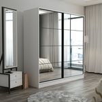 Casa si Gradina - Mobilier - Dulapuri si sifoniere - Dulapuri - Dulap, Hanah Home, pal melaminat, alb, 180x52x190 cm, 506MNR2781 - Infinity.ro