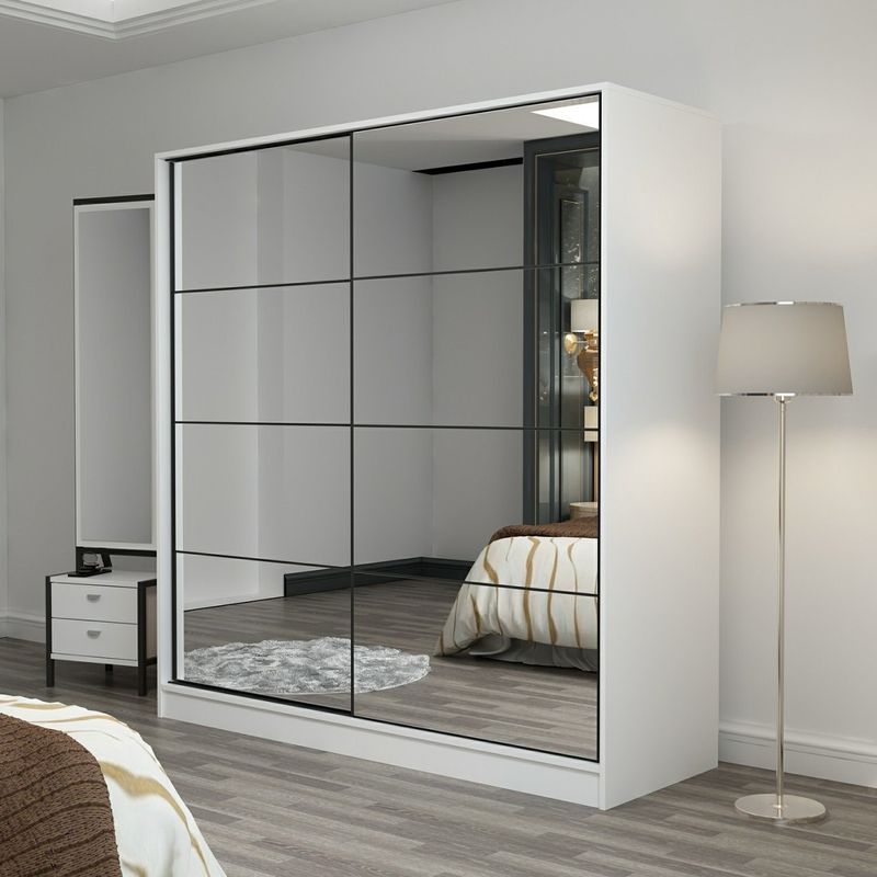 Casa si Gradina - Mobilier - Dulapuri si sifoniere - Dulapuri - Dulap, Hanah Home, pal melaminat, alb, 180x52x190 cm, 506MNR2781 - Infinity.ro