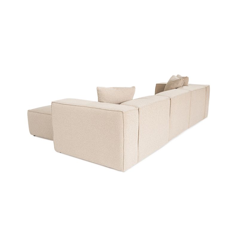 Casa si Gradina - Mobilier - Canapele si coltare - Coltare - Coltar, Hanah Home, lemn de carpen, in, piersica, 303x193x65 cm - Infinity.ro