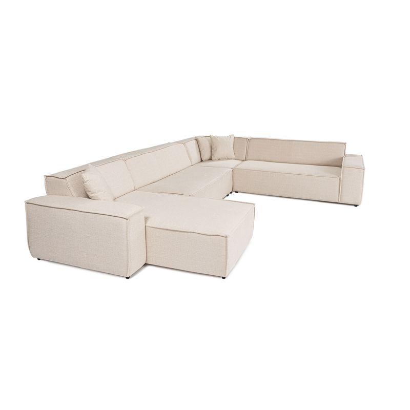 Casa si Gradina - Mobilier - Canapele si coltare - Coltare - Coltar, Atelier Del Sofa, lemn fag si panouri aglomerate, bej, 167x343x262 cm - Infinity.ro