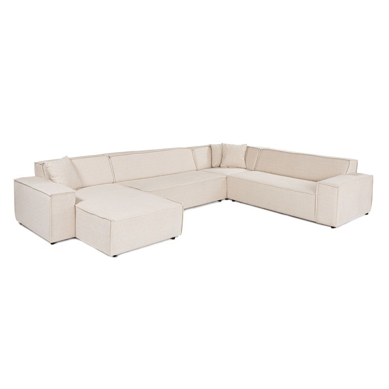 Casa si Gradina - Mobilier - Canapele si coltare - Coltare - Coltar, Atelier Del Sofa, lemn fag si panouri aglomerate, bej, 167x343x262 cm - Infinity.ro