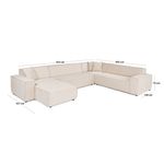 Casa si Gradina - Mobilier - Canapele si coltare - Coltare - Coltar, Atelier Del Sofa, lemn fag si panouri aglomerate, bej, 167x343x262 cm - Infinity.ro