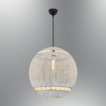 Casa si Gradina - Corpuri si surse de iluminat - Lustre si pendule - Candelabru, Opviq, plastic si ratan, alb, 40x120 cm - Infinity.ro