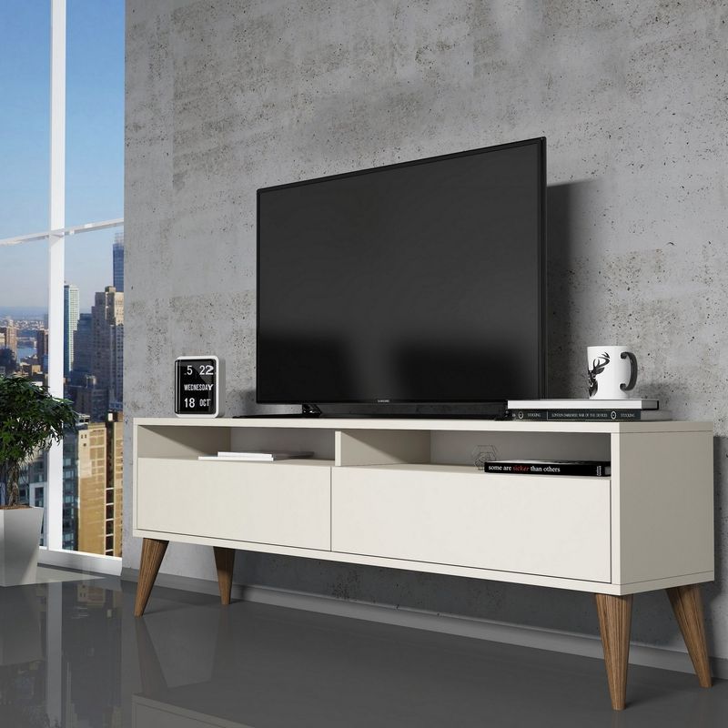 Casa si Gradina - Mobilier - Comode si corpuri - Comode - Comoda tv, Hanah Home, pal melaminat, crem, 150x50x30 cm, 845HCT5509 - Infinity.ro
