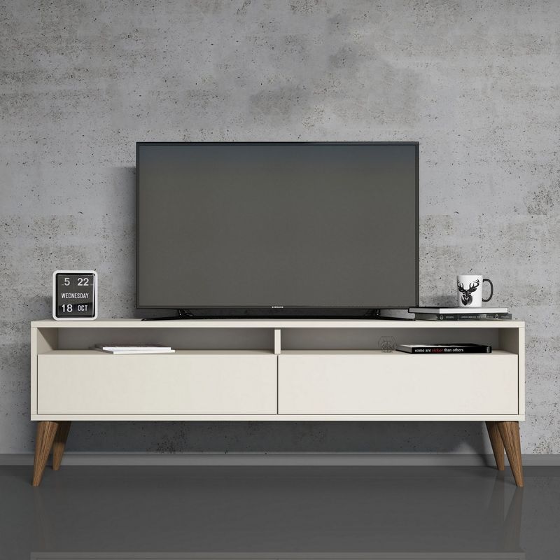 Casa si Gradina - Mobilier - Comode si corpuri - Comode - Comoda tv, Hanah Home, pal melaminat, crem, 150x50x30 cm, 845HCT5509 - Infinity.ro