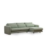 Casa si Gradina - Mobilier - Canapele si coltare - Coltare - Coltar, Hanah Home, lemn de fag si pal, verde, 290x165x97 cm - Infinity.ro