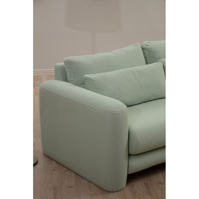 Casa si Gradina - Mobilier - Canapele si coltare - Coltare - Coltar, Hanah Home, lemn de fag si pal, verde, 290x165x97 cm - Infinity.ro