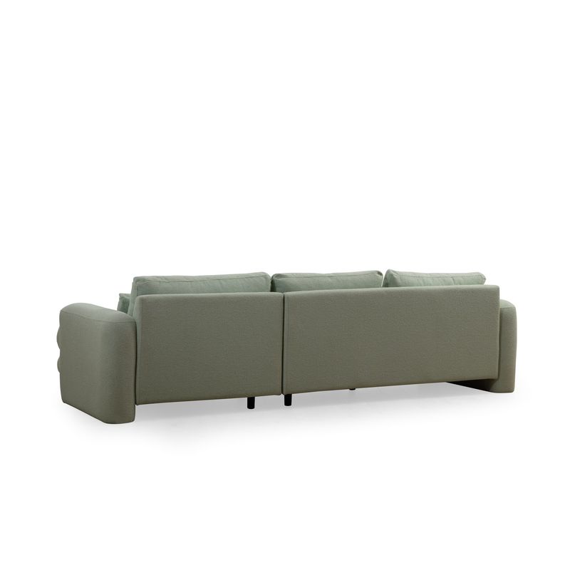 Casa si Gradina - Mobilier - Canapele si coltare - Coltare - Coltar, Hanah Home, lemn de fag si pal, verde, 290x165x97 cm - Infinity.ro