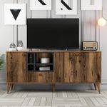 Casa si Gradina - Mobilier - Comode si corpuri - Console - Consola, Hanah Home, pal melaminat, nuc, 180x35x81 cm - Infinity.ro