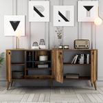 Casa si Gradina - Mobilier - Comode si corpuri - Console - Consola, Hanah Home, pal melaminat, nuc, 180x35x81 cm - Infinity.ro