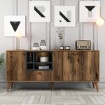 Casa si Gradina - Mobilier - Comode si corpuri - Console - Consola, Hanah Home, pal melaminat, nuc, 180x35x81 cm - Infinity.ro