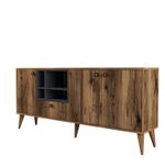 Casa si Gradina - Mobilier - Comode si corpuri - Console - Consola, Hanah Home, pal melaminat, nuc, 180x35x81 cm - Infinity.ro