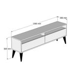 Casa si Gradina - Mobilier - Comode si corpuri - Comode - Comoda tv, Hanah Home, pal melaminat, crem, 150x50x30 cm, 845HCT5509 - Infinity.ro