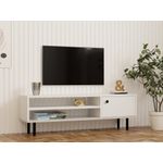 Casa si Gradina - Mobilier - Comode si corpuri - Comode - Comoda tv, Hanah Home, pal melaminat, alb, 120x38x30 cm - Infinity.ro