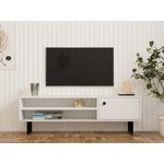 Casa si Gradina - Mobilier - Comode si corpuri - Comode - Comoda tv, Hanah Home, pal melaminat, alb, 120x38x30 cm - Infinity.ro