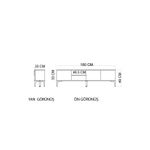 Casa si Gradina - Mobilier - Comode si corpuri - Console - Comoda tv, Hanah Home, pal melaminat, alb si stejar, 180x49x33 cm - Infinity.ro