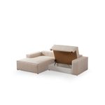 Casa si Gradina - Mobilier - Canapele si coltare - Coltare - Coltar extensibil, Hanah Home, textil, ecru, 260x170x78 cm - Infinity.ro