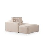 Casa si Gradina - Mobilier - Canapele si coltare - Coltare - Coltar extensibil, Hanah Home, textil, ecru, 260x170x78 cm - Infinity.ro