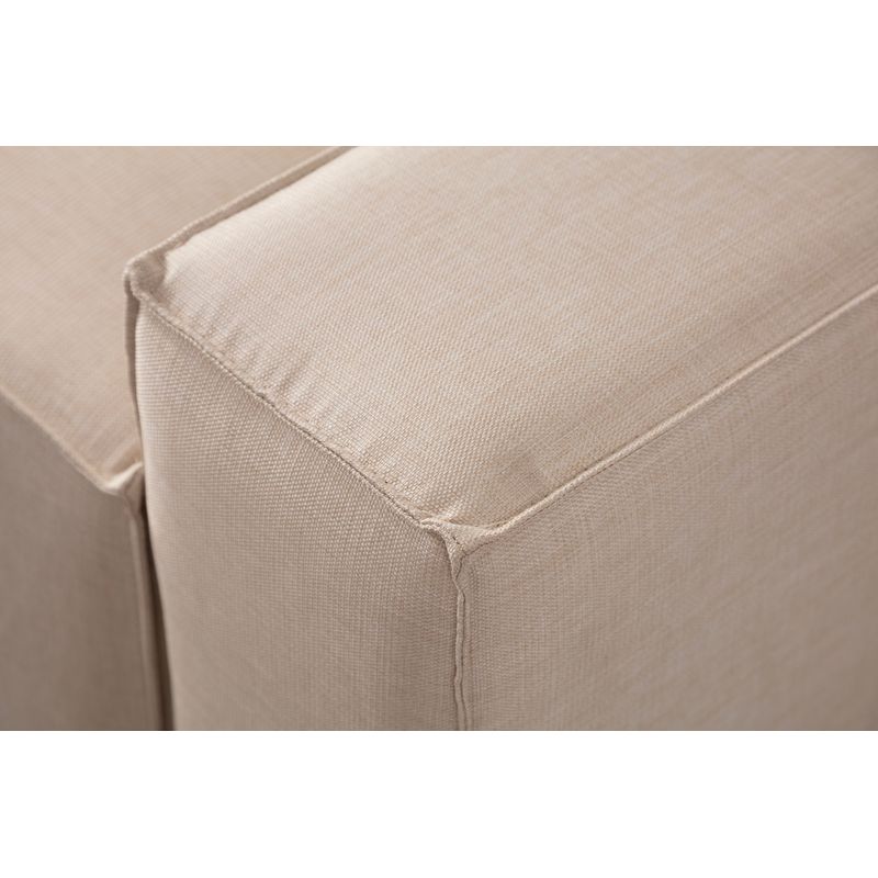 Casa si Gradina - Mobilier - Canapele si coltare - Coltare - Coltar extensibil, Hanah Home, textil, ecru, 260x170x78 cm - Infinity.ro