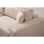 Casa si Gradina - Mobilier - Canapele si coltare - Coltare - Coltar extensibil, Hanah Home, textil, ecru, 260x170x78 cm - Infinity.ro