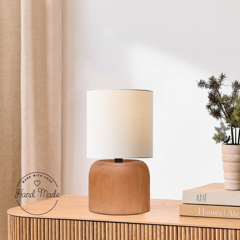 Casa si Gradina - Corpuri si surse de iluminat - Veioze si lampi - Veioze - Veioza, Opviq, lemn, bej crem, 29 cm - Infinity.ro