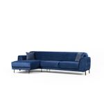 Casa si Gradina - Mobilier - Canapele si coltare - Coltare - Coltar extensibil, Hanah Home, cadru lemn fag si pal, albastru marin, 287x169x96 cm - Infinity.ro
