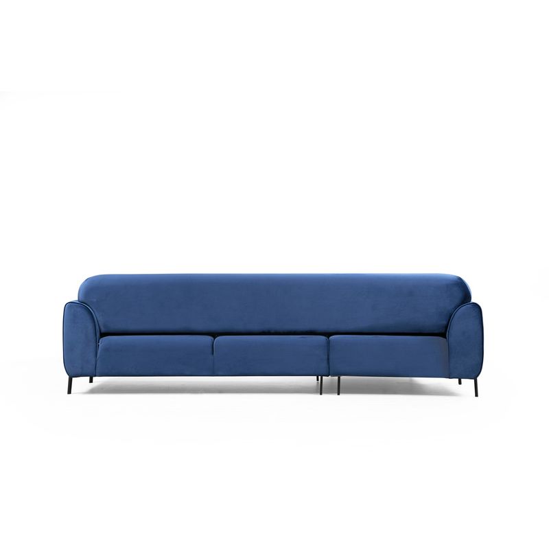 Casa si Gradina - Mobilier - Canapele si coltare - Coltare - Coltar extensibil, Hanah Home, cadru lemn fag si pal, albastru marin, 287x169x96 cm - Infinity.ro