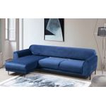 Casa si Gradina - Mobilier - Canapele si coltare - Coltare - Coltar extensibil, Hanah Home, cadru lemn fag si pal, albastru marin, 287x169x96 cm - Infinity.ro