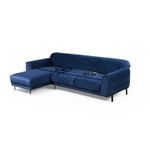 Casa si Gradina - Mobilier - Canapele si coltare - Coltare - Coltar extensibil, Hanah Home, cadru lemn fag si pal, albastru marin, 287x169x96 cm - Infinity.ro
