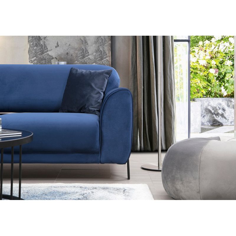 Casa si Gradina - Mobilier - Canapele si coltare - Coltare - Coltar extensibil, Hanah Home, cadru lemn fag si pal, albastru marin, 287x169x96 cm - Infinity.ro