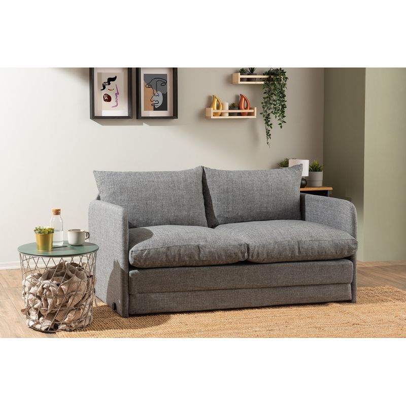 Casa si Gradina - Mobilier - Canapele si coltare - Canapele - Canapea extensibila, Atelier Del Sofa, textil, gri deschis, 200x140 cm - Infinity.ro