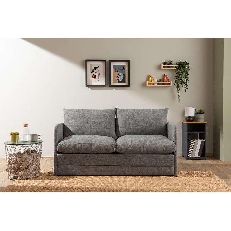 Casa si Gradina - Mobilier - Canapele si coltare - Canapele - Canapea extensibila, Atelier Del Sofa, textil, gri deschis, 200x140 cm - Infinity.ro