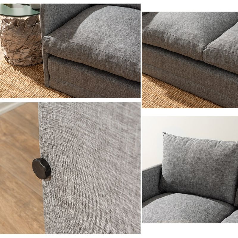 Casa si Gradina - Mobilier - Canapele si coltare - Canapele - Canapea extensibila, Atelier Del Sofa, textil, gri deschis, 200x140 cm - Infinity.ro