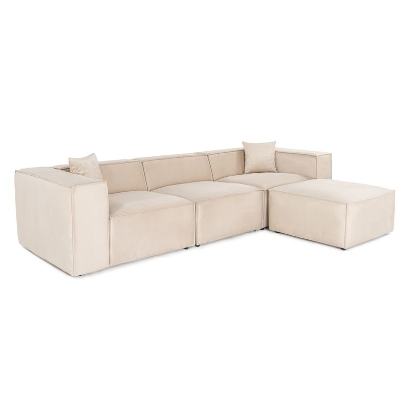 Casa si Gradina - Mobilier - Canapele si coltare - Coltare - Coltar, Hanah Home, in, crem, 303x193x65 cm - Infinity.ro