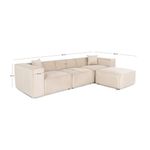 Casa si Gradina - Mobilier - Canapele si coltare - Coltare - Coltar, Hanah Home, in, crem, 303x193x65 cm - Infinity.ro