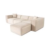Casa si Gradina - Mobilier - Canapele si coltare - Coltare - Coltar, Hanah Home, in, crem, 303x193x65 cm - Infinity.ro