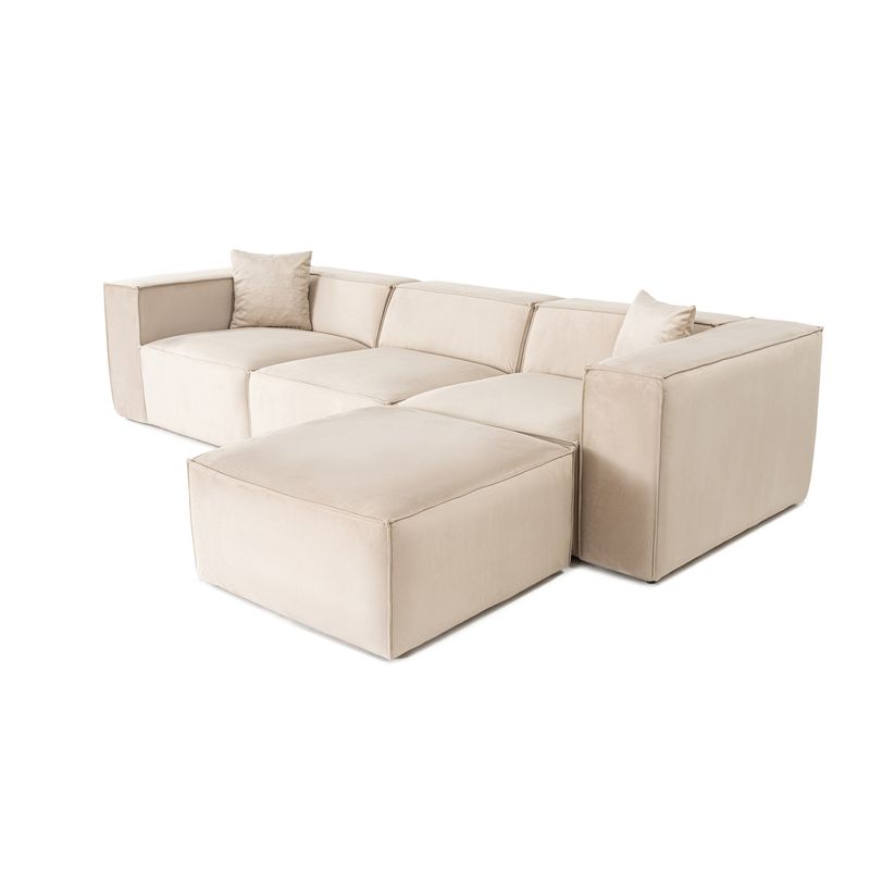 Casa si Gradina - Mobilier - Canapele si coltare - Coltare - Coltar, Hanah Home, in, crem, 303x193x65 cm - Infinity.ro